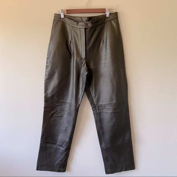 Vintage Bod & Christensen Leather Pants Size 14 - Picture 1 of 8